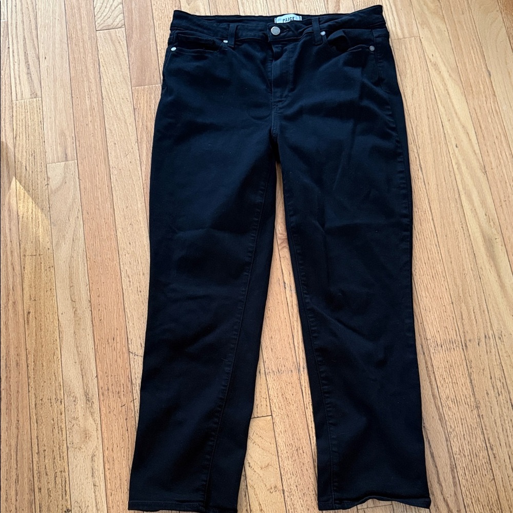 PAIGE Jaqueline Straight Jeans 31 Black